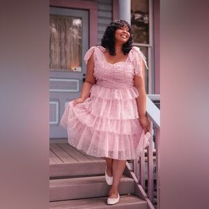 Jessakae Valentina Dress- pink with glitter hearts